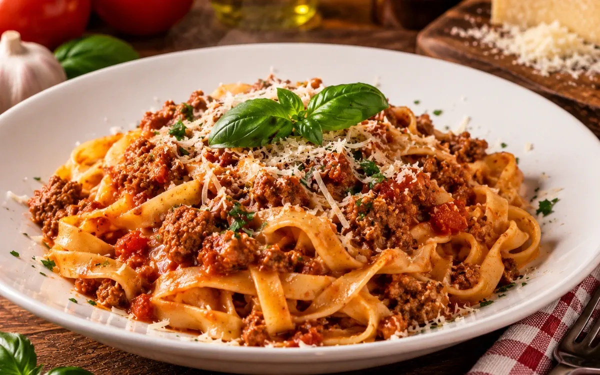 Fettuccine à Bolonhesa
