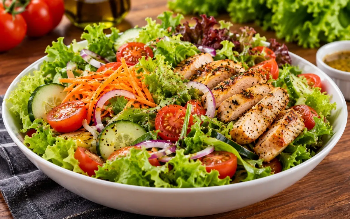 Salada fresca e saborosa