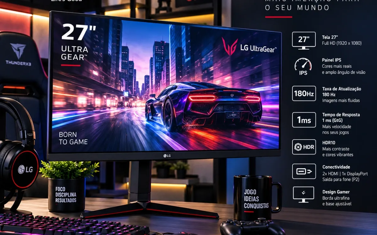 Monitor Gamer LG UltraGear 27"
