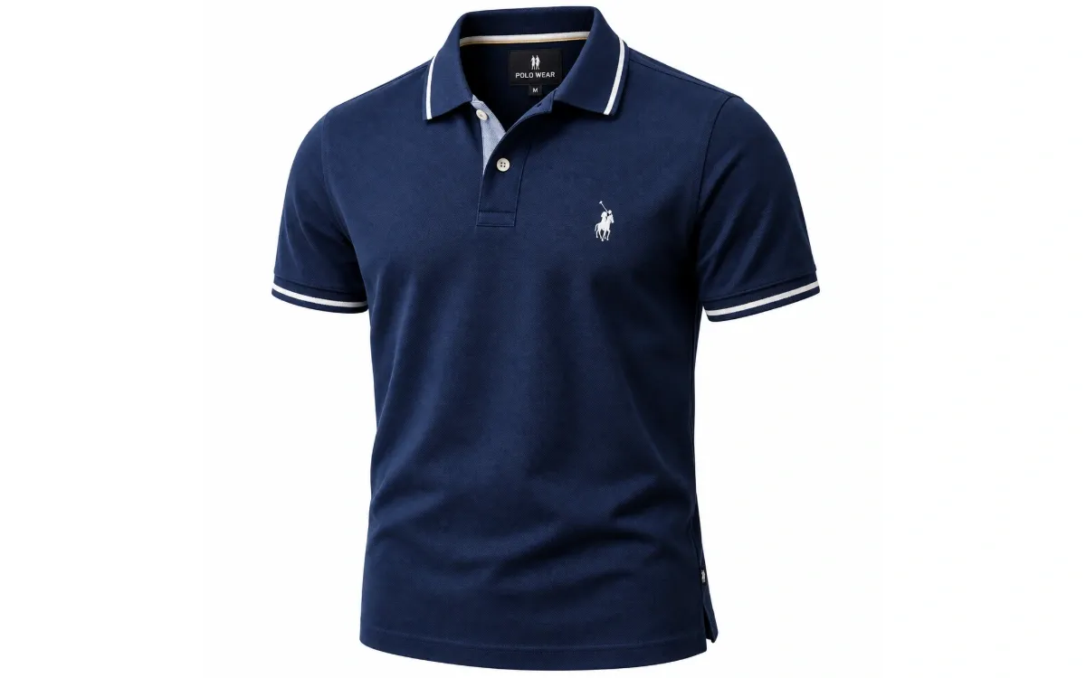 Camisa Polo Masculina Azul-Marinho